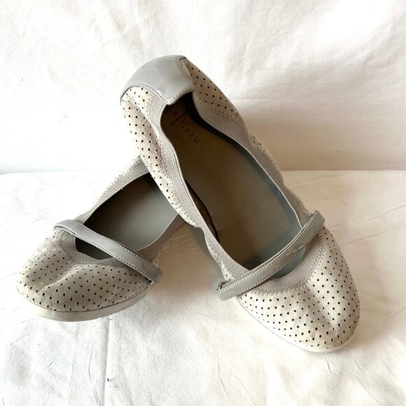 Cole Haan Mary Jane Grey Ballet Stretch Flats,  Size 9 Excellent Condition! - Picture 2 of 10